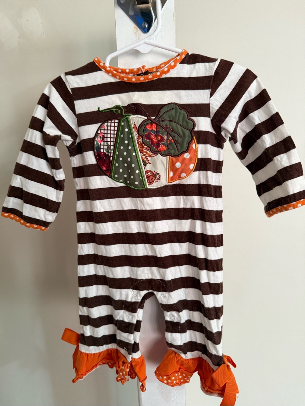 Boutique Fall Pumpkin Romper